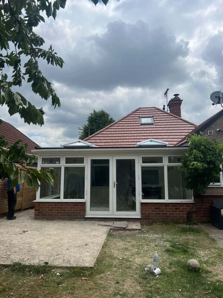 This is a photo of a hipped roof on a bungalow that has just had roof repairs carried out. Works carried out by MCM Roofing Repairs Devizes
